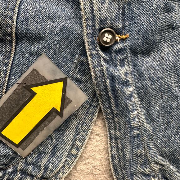 Vintage Marithé François Girbaud Denim Button Chore Coat Mens Large Lined Red - Picture 8 of 14